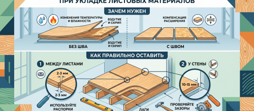 Деформационный шов при укладке листовых материалов: зачем нужен и как правильно оставить