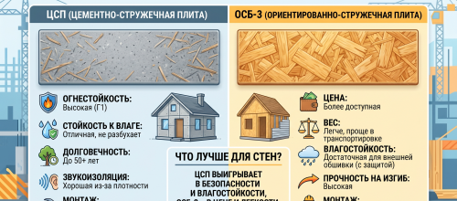 ЦСП (цементно-стружечная плита) или ОСБ-3: что лучше и долговечнее для внешней обшивки